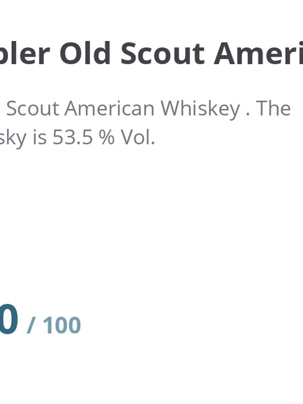 Old Scout American Whiskey 107